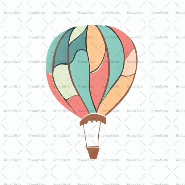 Verspielter Heißluftballon